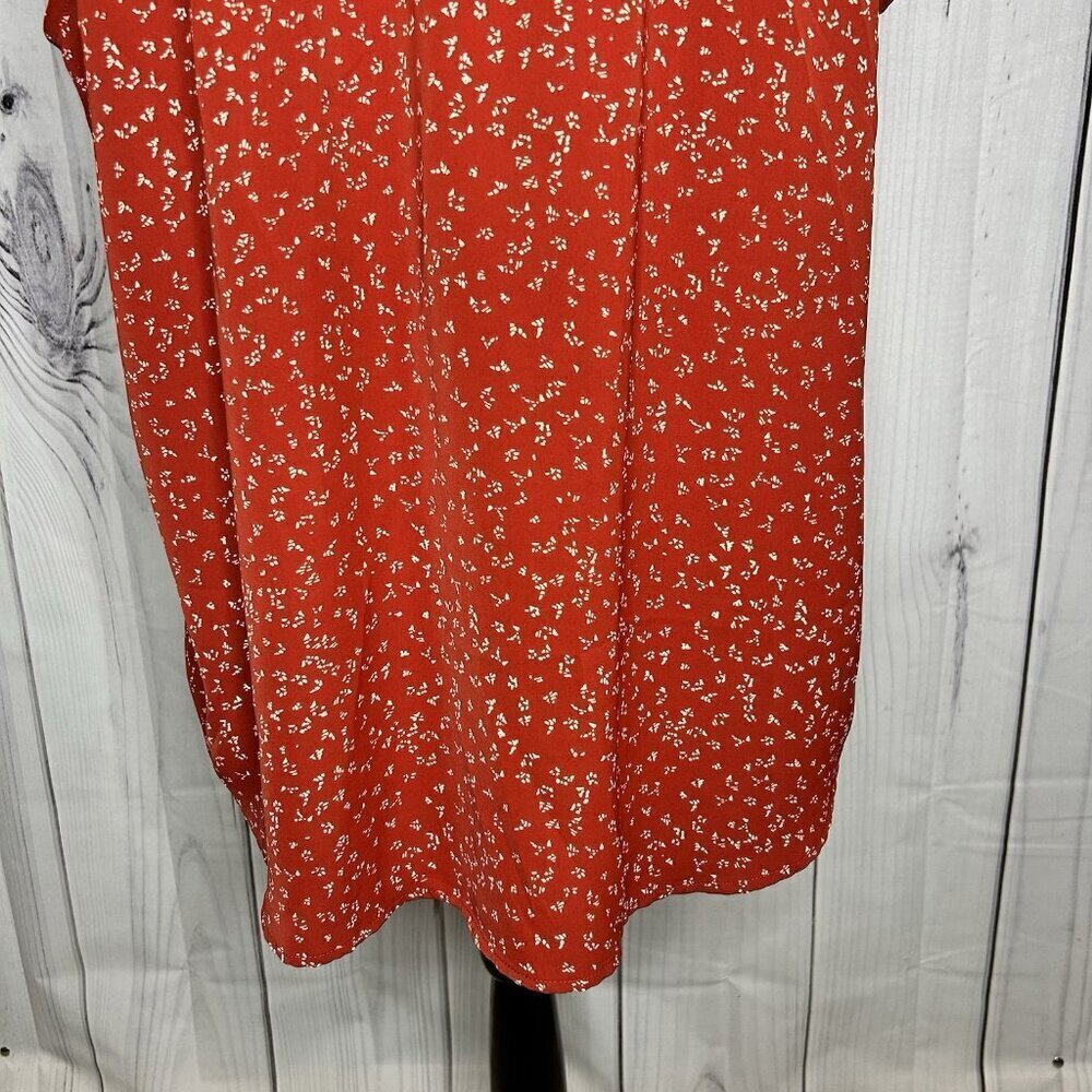 Que Zhu Womens Red Sleeveless Blouse Sz 2XL V-Neck Stretch - Picture 9 of 10